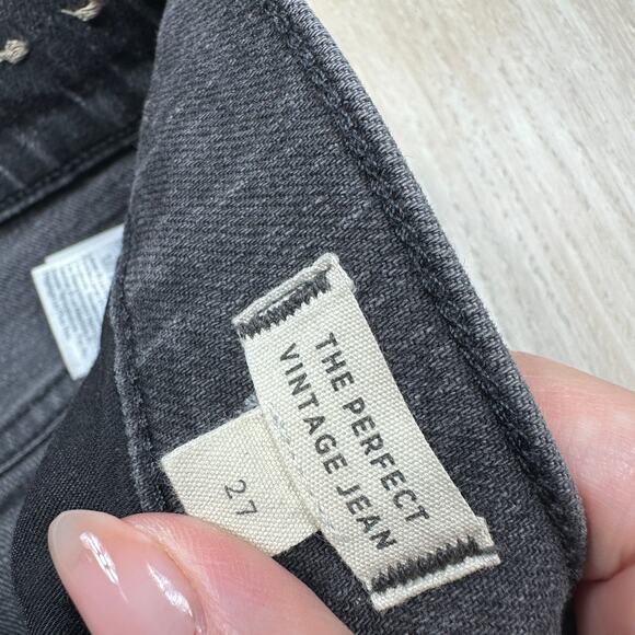 Madewell The Perfect Vintage Jean Black High Rise Straight Leg Classic Denim 27 - Picture 10 of 15